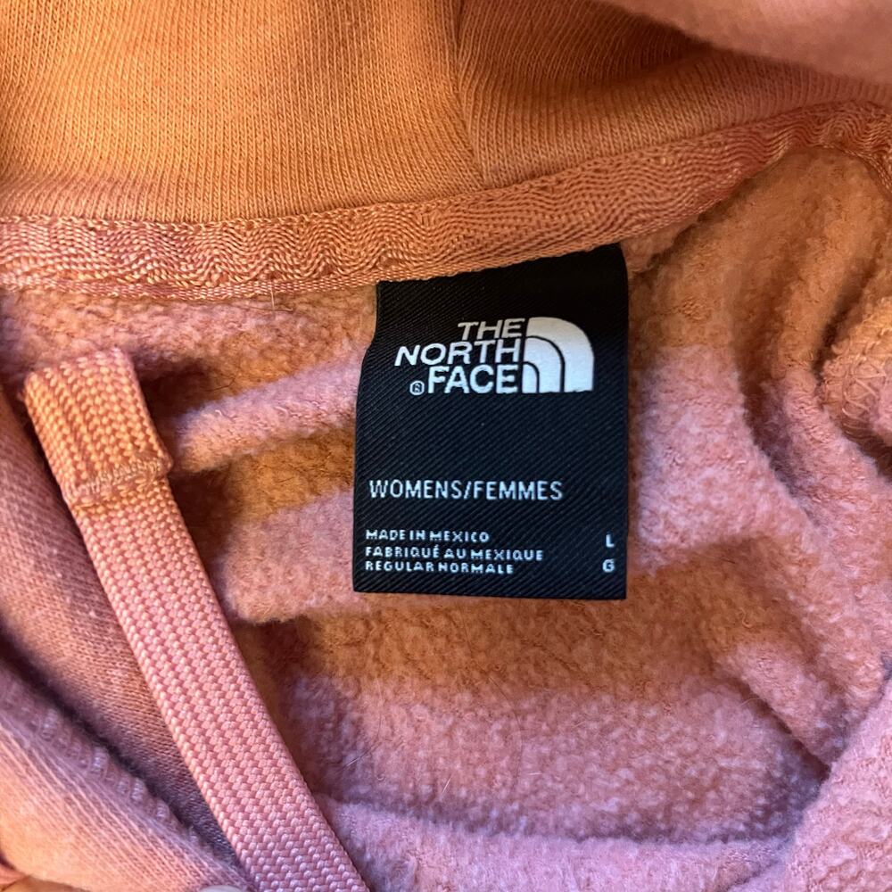 THE NORTH FACE Peach Pink Women’s Large Hoodie Pullover Sweatshirt - Picture 8 of 10